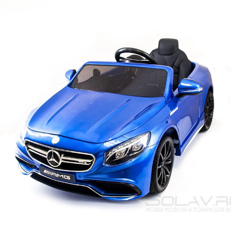 Детский электромобиль Mercedes Benz S63 LUXURY 2.4G - Blue - HL169-LUX