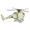 Конструктор 3D деревянный подвижный Lemmo Вертолет Полиция - ВТ-1
