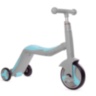 Детский самокат-беговел с музыкой 3в1 (самокат, беговел, велосипед) - FL-868 серо-синий