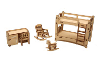 Детский набор мебели из дерева "Детская" - HK-M005